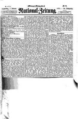 Nationalzeitung Donnerstag 7. Januar 1875