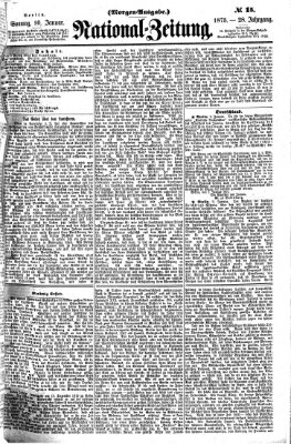 Nationalzeitung Sonntag 10. Januar 1875