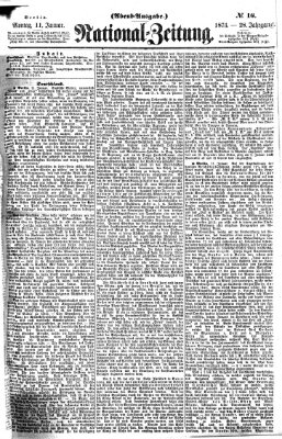 Nationalzeitung Montag 11. Januar 1875