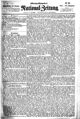 Nationalzeitung Samstag 16. Januar 1875