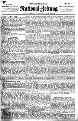 Nationalzeitung Samstag 23. Januar 1875