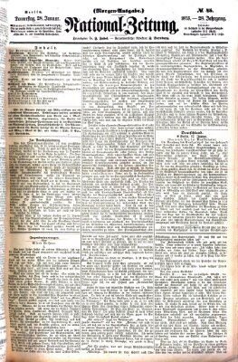 Nationalzeitung Donnerstag 28. Januar 1875