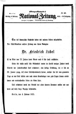 Nationalzeitung Freitag 5. Februar 1875