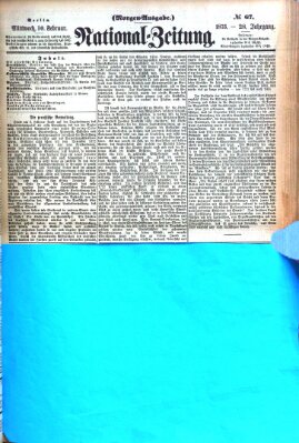 Nationalzeitung Mittwoch 10. Februar 1875