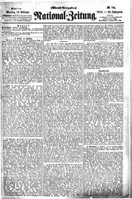 Nationalzeitung Montag 15. Februar 1875