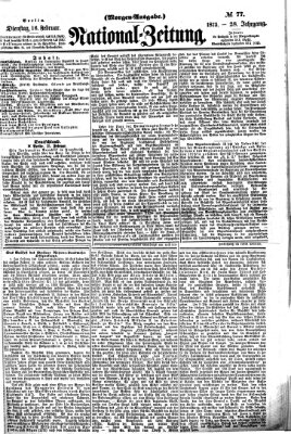 Nationalzeitung Dienstag 16. Februar 1875