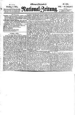 Nationalzeitung Dienstag 9. März 1875