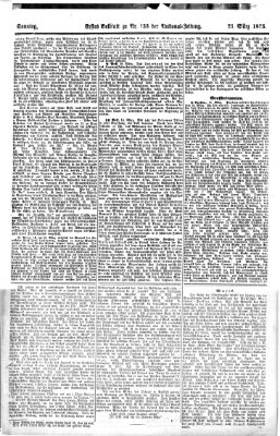 Nationalzeitung Sonntag 21. März 1875