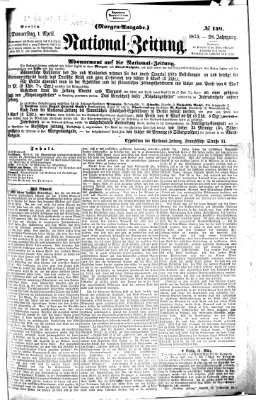 Nationalzeitung Donnerstag 1. April 1875