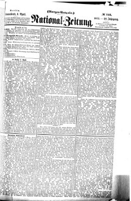 Nationalzeitung Samstag 3. April 1875