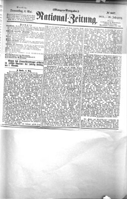 Nationalzeitung Donnerstag 6. Mai 1875