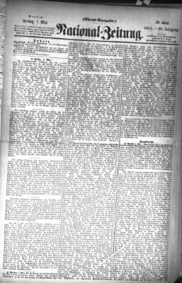 Nationalzeitung Freitag 7. Mai 1875