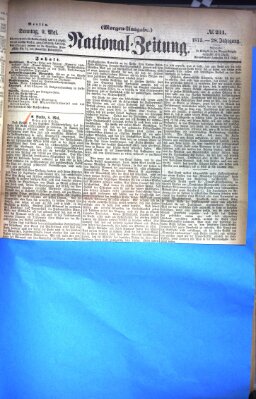 Nationalzeitung Sonntag 9. Mai 1875