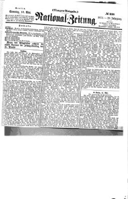 Nationalzeitung Sonntag 16. Mai 1875