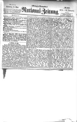 Nationalzeitung Sonntag 30. Mai 1875