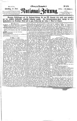 Nationalzeitung Dienstag 15. Juni 1875