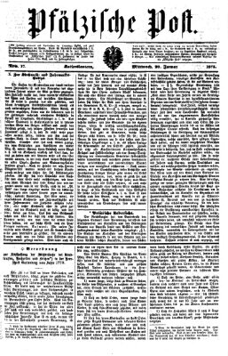 Pfälzische Post Mittwoch 20. Januar 1875