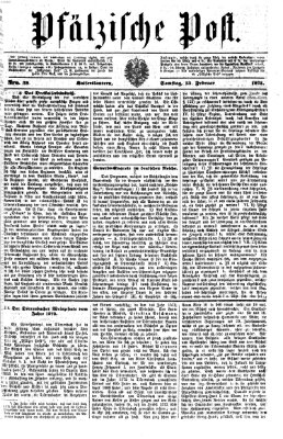 Pfälzische Post Samstag 13. Februar 1875