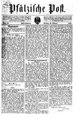 Pfälzische Post Freitag 26. Februar 1875