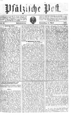 Pfälzische Post Donnerstag 15. April 1875