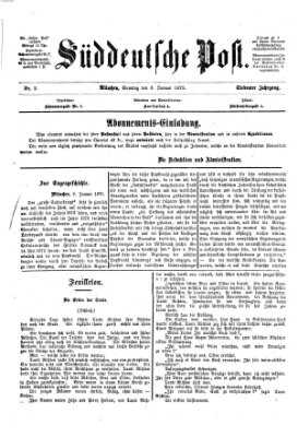 Süddeutsche Post Sonntag 3. Januar 1875