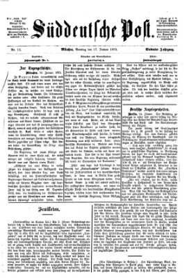 Süddeutsche Post Sonntag 17. Januar 1875