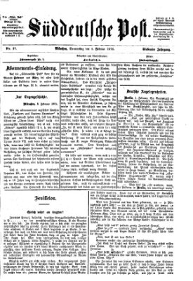 Süddeutsche Post Donnerstag 4. Februar 1875