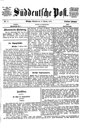 Süddeutsche Post Mittwoch 10. Februar 1875