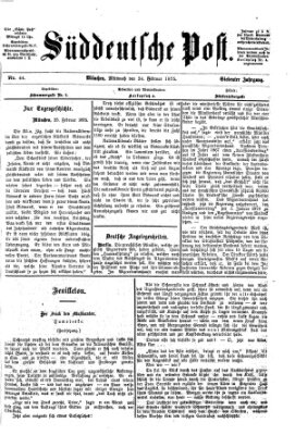 Süddeutsche Post Mittwoch 24. Februar 1875