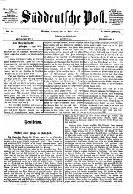 Süddeutsche Post Dienstag 20. April 1875