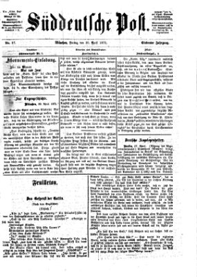 Süddeutsche Post Freitag 30. April 1875