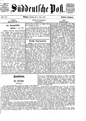 Süddeutsche Post Dienstag 8. Juni 1875