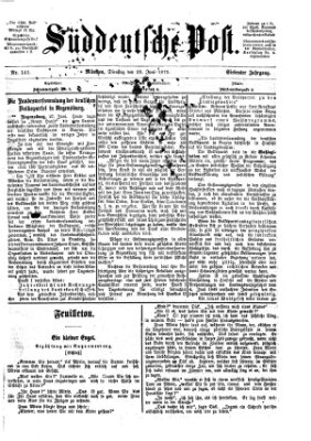 Süddeutsche Post Dienstag 29. Juni 1875