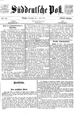 Süddeutsche Post Donnerstag 1. Juli 1875