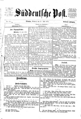 Süddeutsche Post Mittwoch 21. Juli 1875