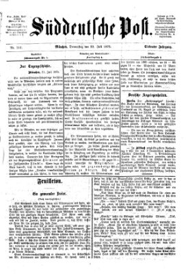 Süddeutsche Post Donnerstag 22. Juli 1875