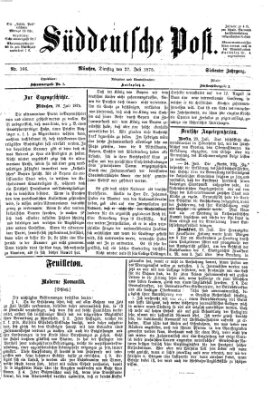 Süddeutsche Post Dienstag 27. Juli 1875