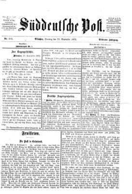 Süddeutsche Post Sonntag 19. September 1875