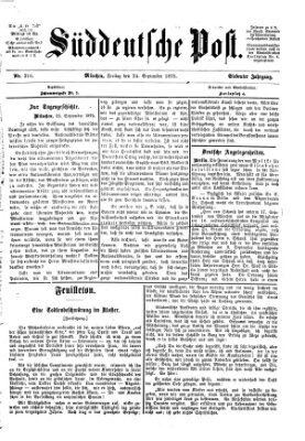 Süddeutsche Post Freitag 24. September 1875