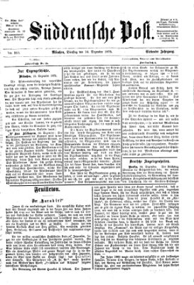 Süddeutsche Post Dienstag 14. Dezember 1875