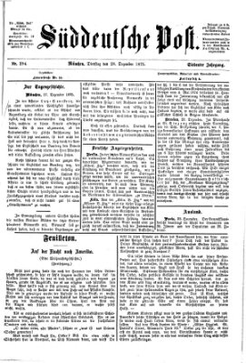 Süddeutsche Post Dienstag 28. Dezember 1875