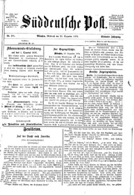 Süddeutsche Post Mittwoch 29. Dezember 1875