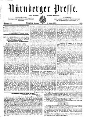 Nürnberger Presse Samstag 2. Januar 1875