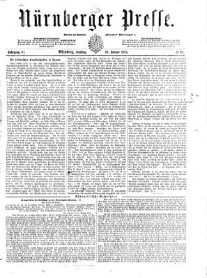 Nürnberger Presse Samstag 23. Januar 1875