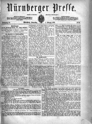 Nürnberger Presse Donnerstag 4. Februar 1875