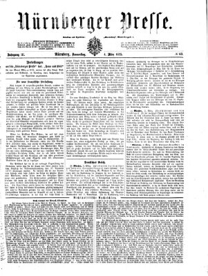 Nürnberger Presse Donnerstag 4. März 1875