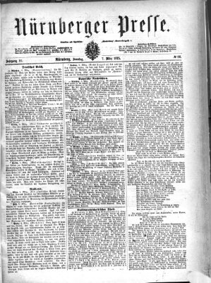 Nürnberger Presse Sonntag 7. März 1875