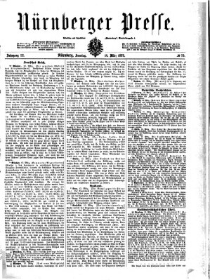 Nürnberger Presse Sonntag 14. März 1875