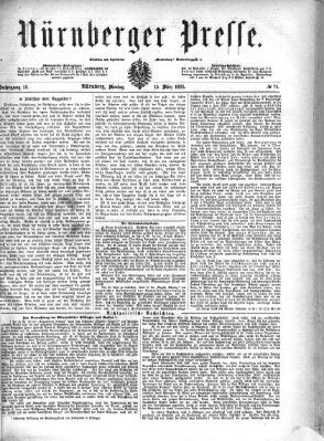 Nürnberger Presse Montag 15. März 1875