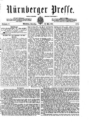 Nürnberger Presse Donnerstag 25. März 1875